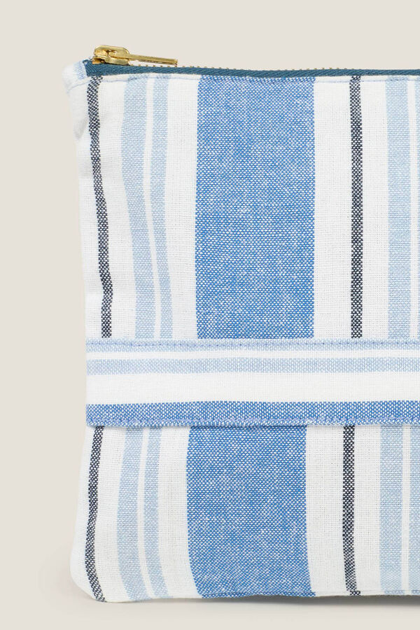 Womensecret Striped cotton vanity case kék