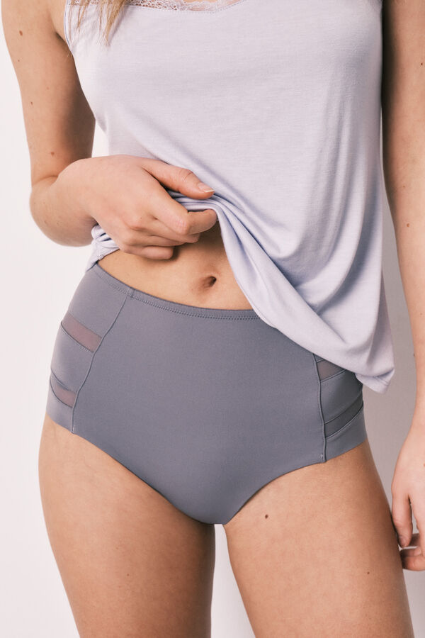 Women'secret Blue high-waist shaping panty grey