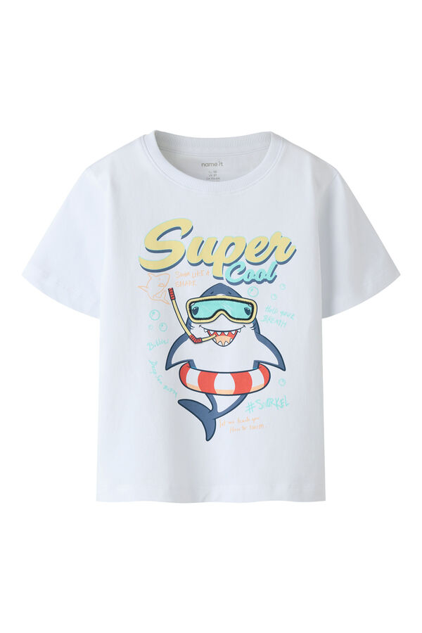 Name it Boys' 3D short sleeve T-shirt white