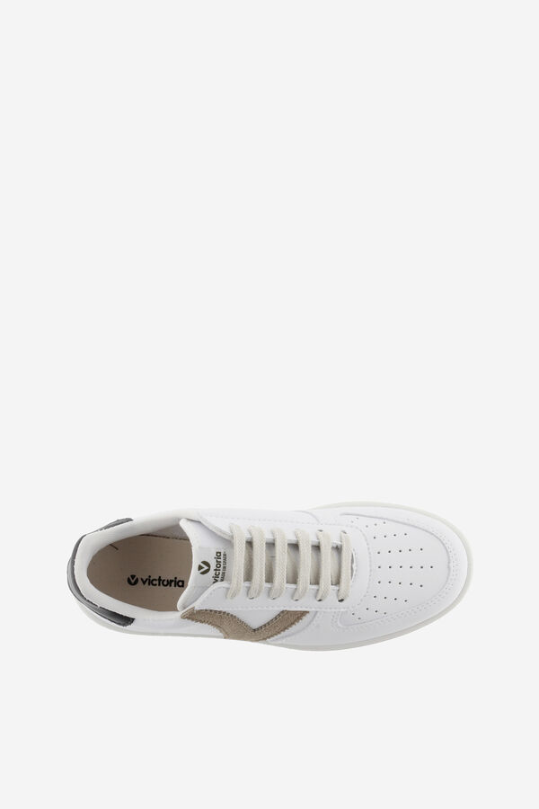 Womensecret Madrid Faux Leather and Coloured Trainers Grau