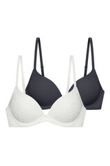 Dorina Pack of 2 push up bras brown