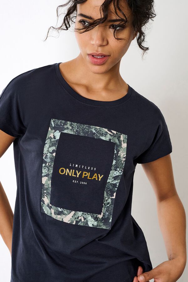 Only Play Camiseta algod&oacute;n org&aacute;nico manga corta. azul