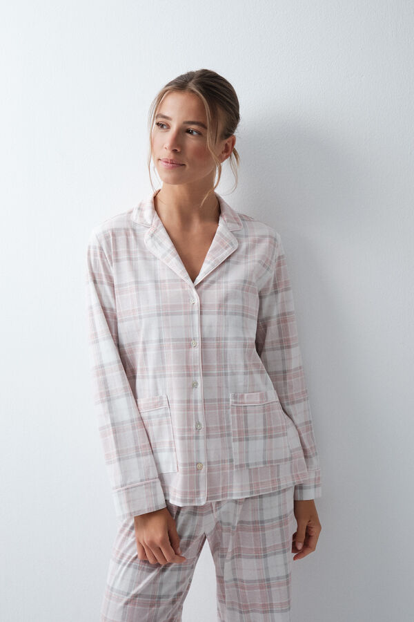 Women'secret Plaid cotton classic pyjamas grey