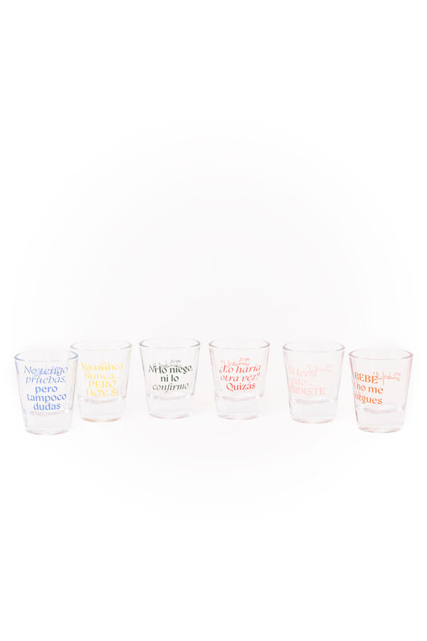 Mr. Wonderful Set of 6 shot glasses for endless toasting printed