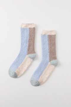 Womensecret Blue and green fluffy socks blue