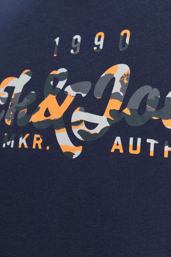 Jack & Jones Camiseta manga corta logo relaxed fit blue