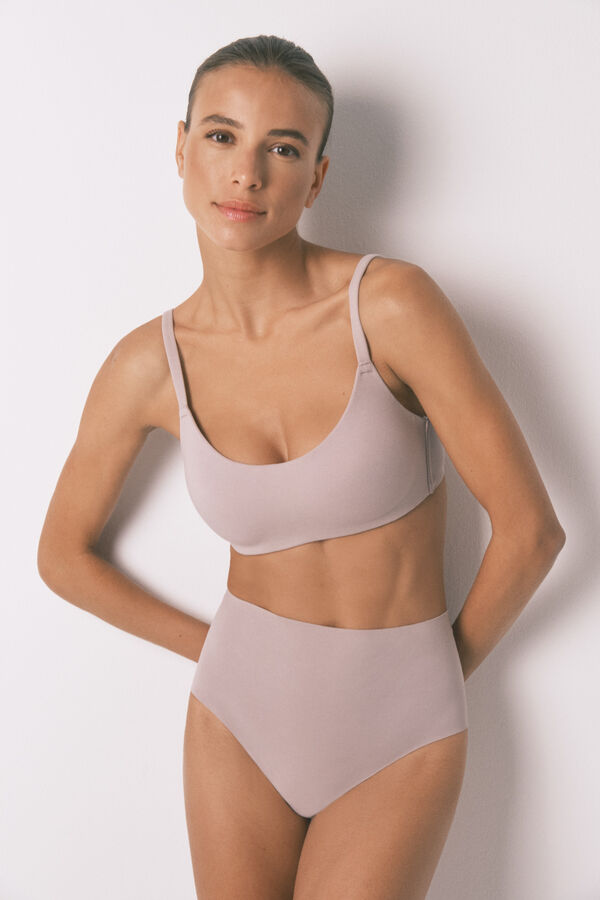 Women'secret Ružičasti pamučni top grudnjak Roze