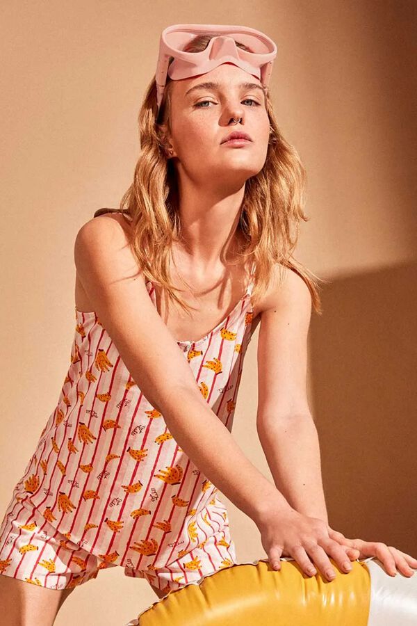 Gisela Fruit print pyjamas FRIDA white