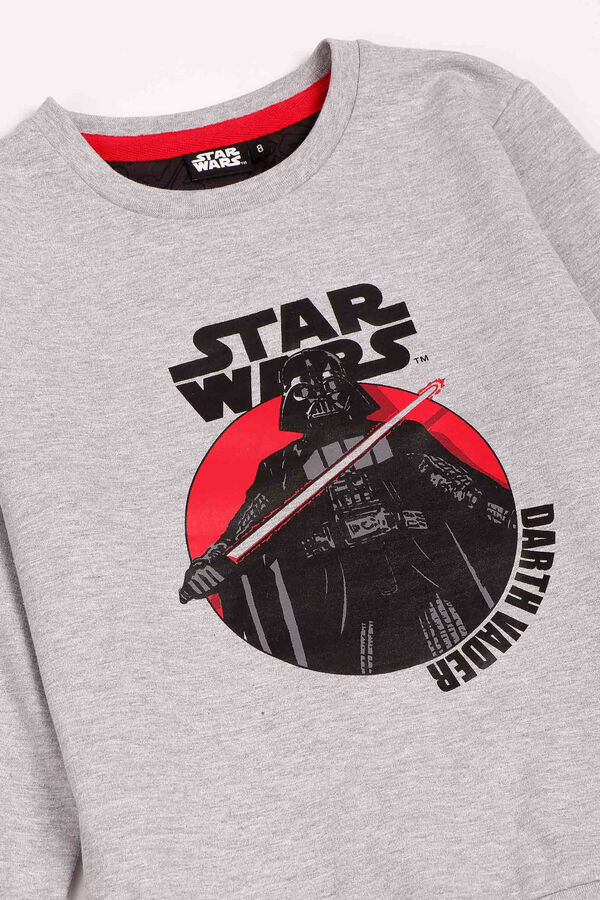 Admas Pijama manga larga Darth Vader ni&ntilde;o - Star Wars gris