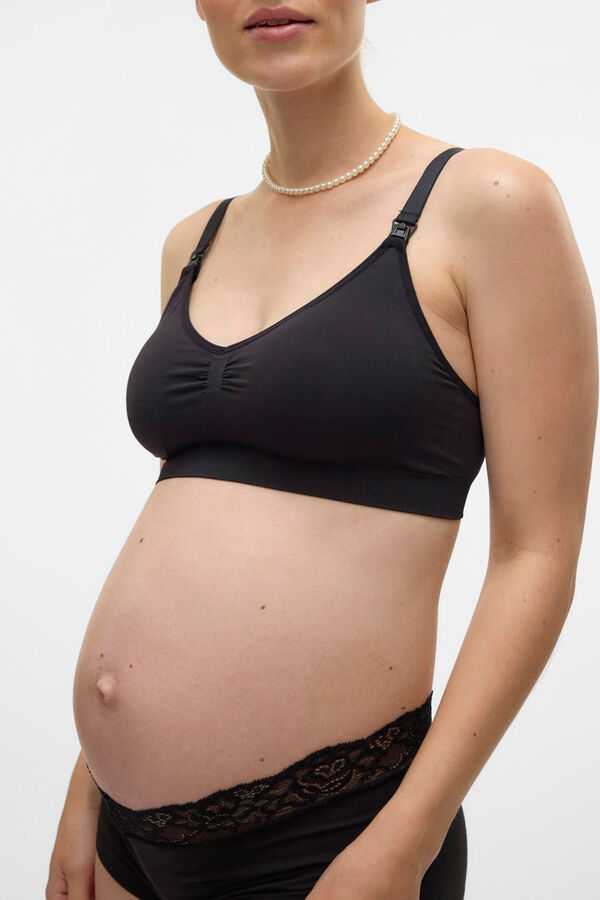 Mamalicious Suti&atilde;s de maternity e amamenta&ccedil;&atilde;o em algod&atilde;o org&acirc;nico Crna