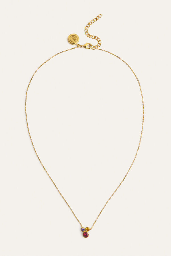Singularu Necklace Rainbow Bubbles Gold Plated printed