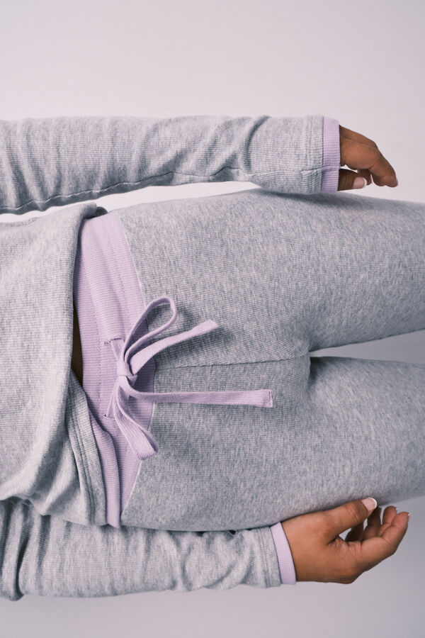 HI&BYE Pyjama long en coton gris gris
