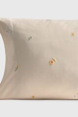 Textura Embroidered pillow case nude