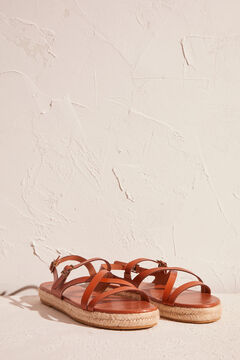 Womensecret Brown strappy sandals nude