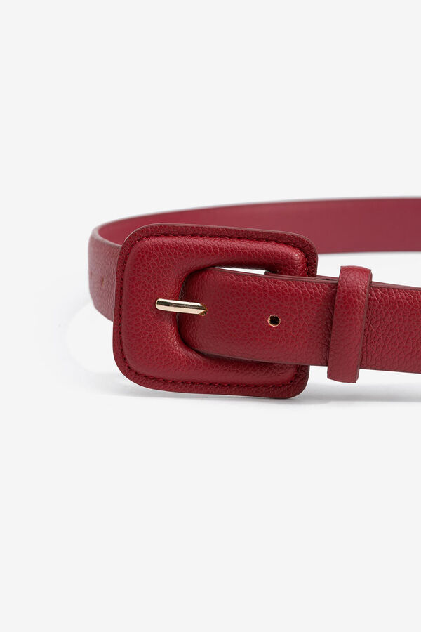 Vilanova Cintur&oacute;n Hebilla Forrada rojo