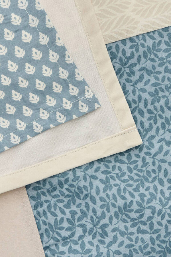 Textura Capa de edredom tradicional patchwork azul