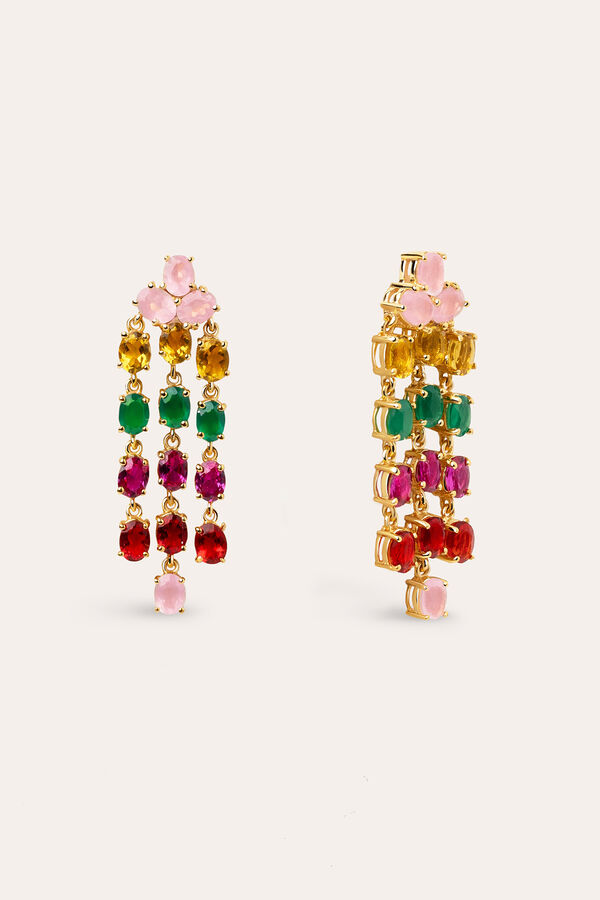 Womensecret Candy Colours gold-plated earrings imprimé