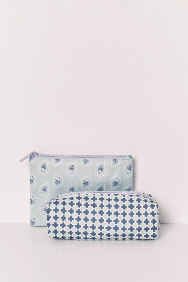 Women'secret Lot de 2 trousses de toilette patchwork rose