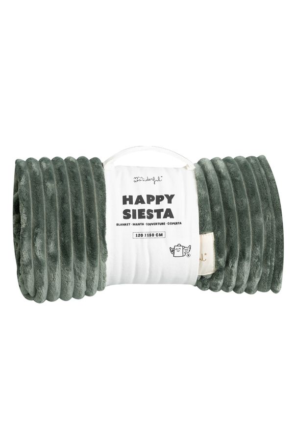 Mr. Wonderful Green Happy Siesta blanket imprim&eacute;
