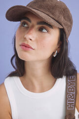 Womensecret Brown corduroy cap with logo nude