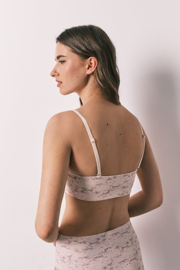 Women'secret Snake print seamless bandeau bra white