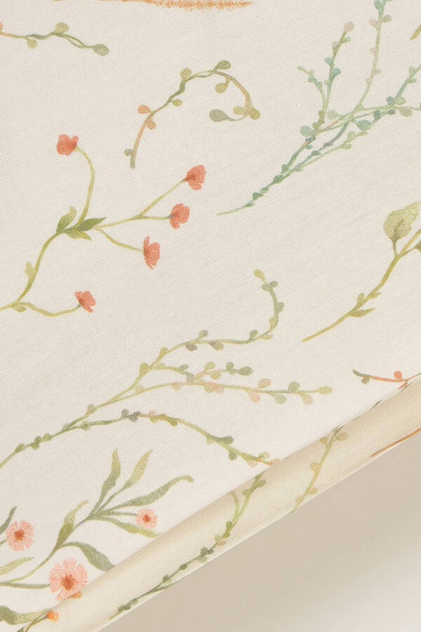 Textura Funda de almohada de sat&eacute;n estampada blanco