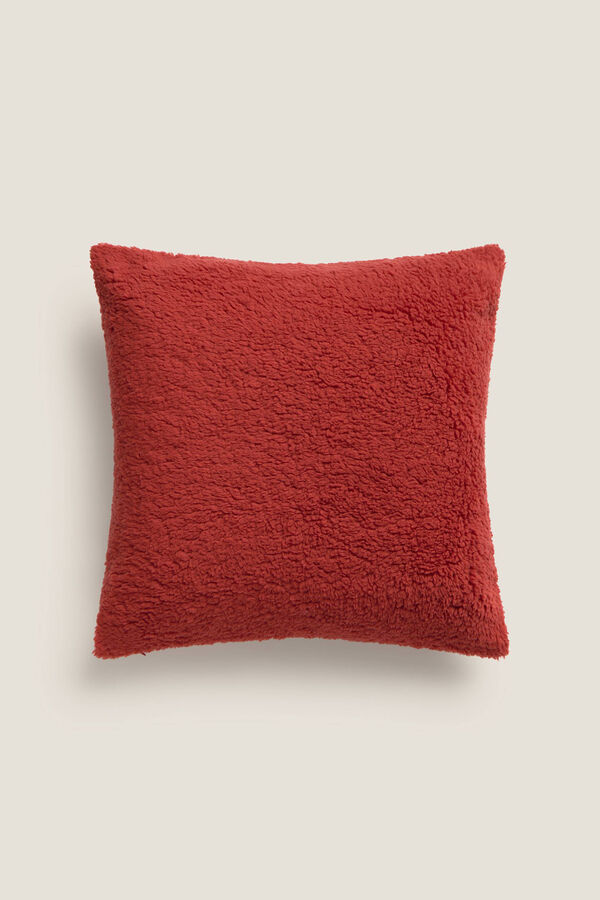 Textura Funda coj&iacute;n pelo suave rojo