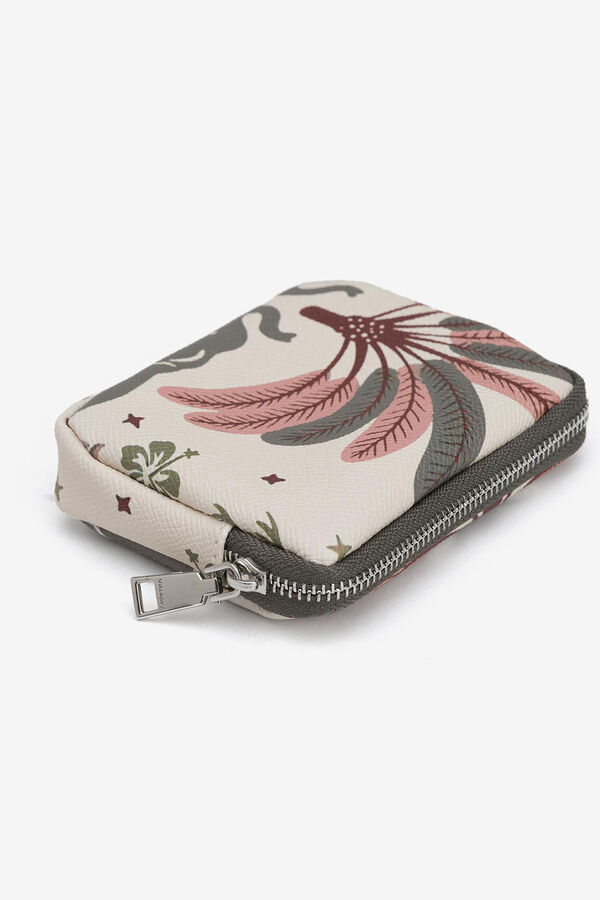 Vilanova Monedero Cuadrado Estampado blanco