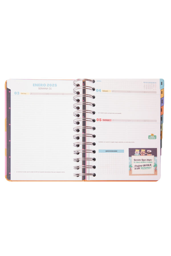 Mr. Wonderful Agenda Wonder peque&ntilde;a 2025 Diaria &iexcl;Que comience el show! estampado