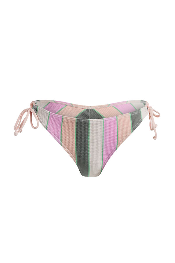 Womensecret Women's bikini bottoms with side ties - Vista Stripe  Zelena