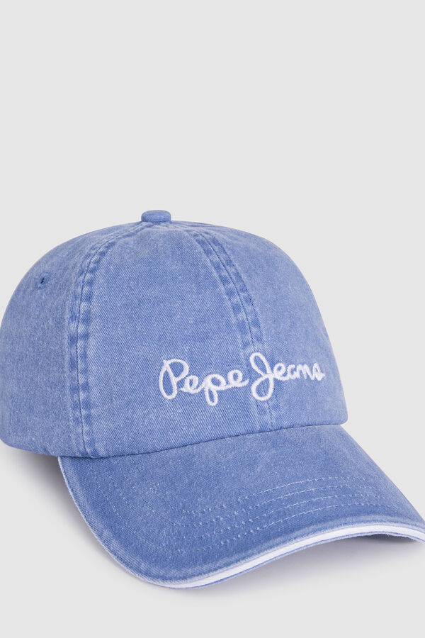 Pepe Jeans Gorra denim con logo bordado azul