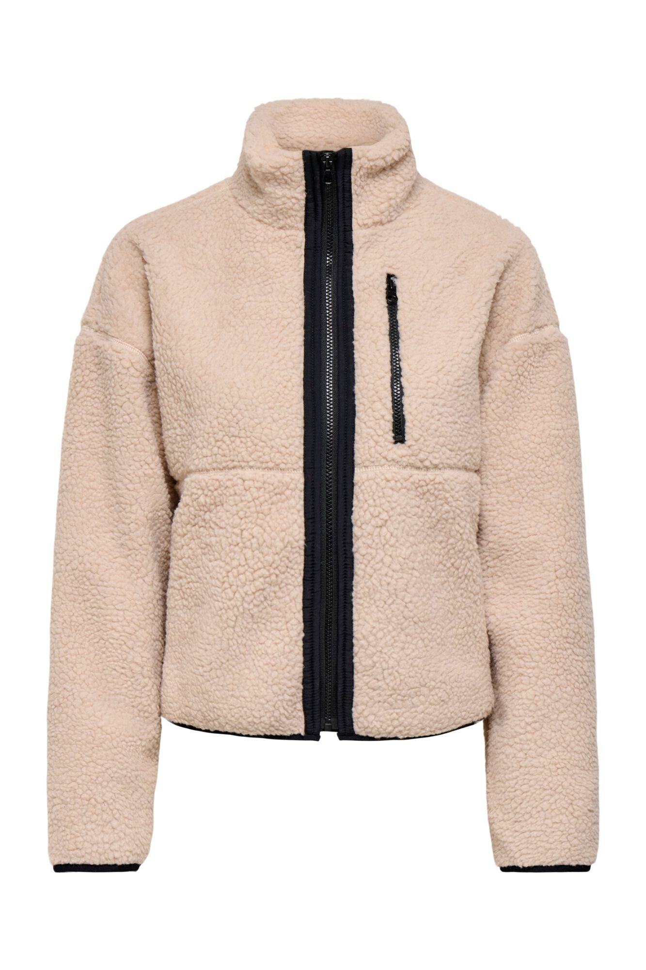 Only Play Kurze Sherpa-Jacke mit Stehkragen