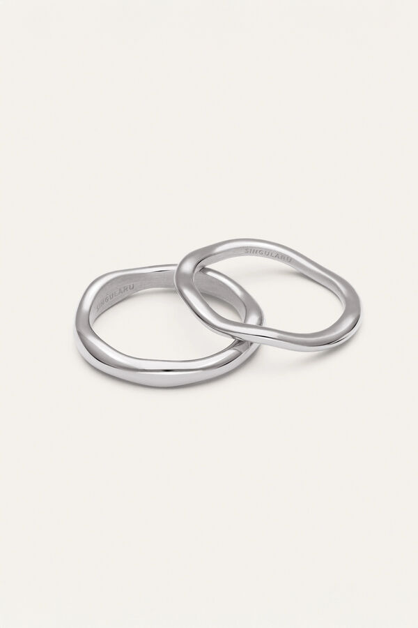 Singularu Pack 2 Nea steel rings gris