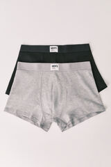 Women'secret Grey and black 2 pack boxers black