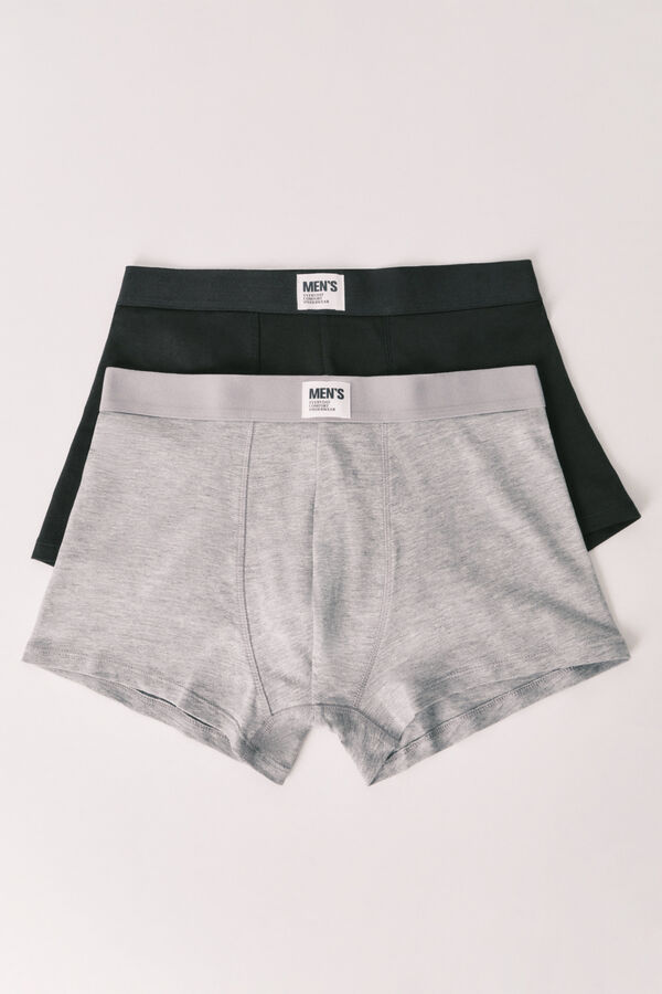 Women'secret Grey and black 2 pack boxers black
