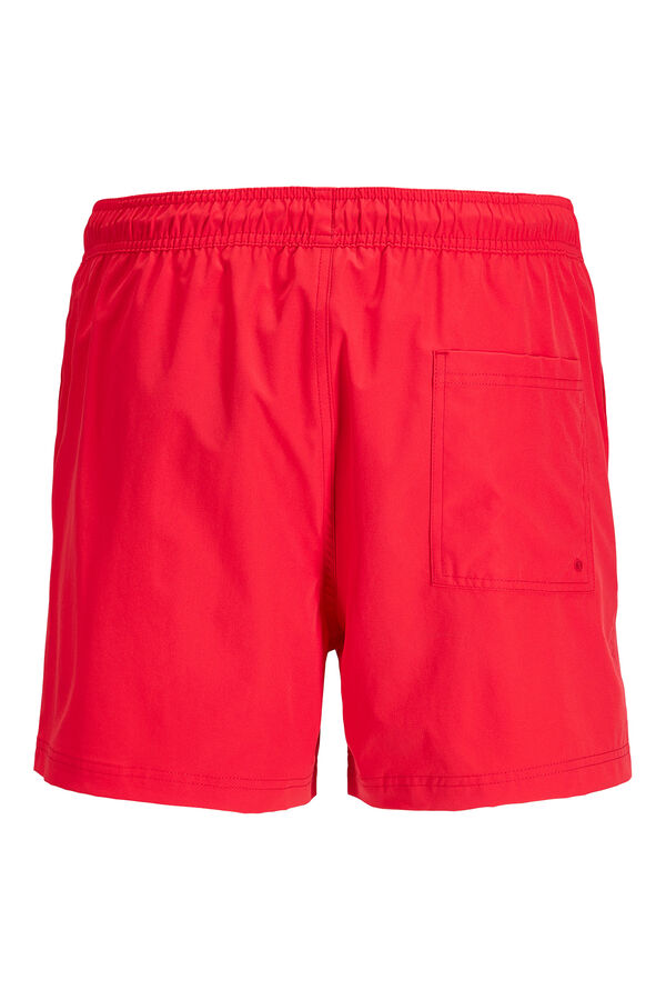 Jack & Jones Ba&ntilde;ador b&aacute;sico liso logo rojo