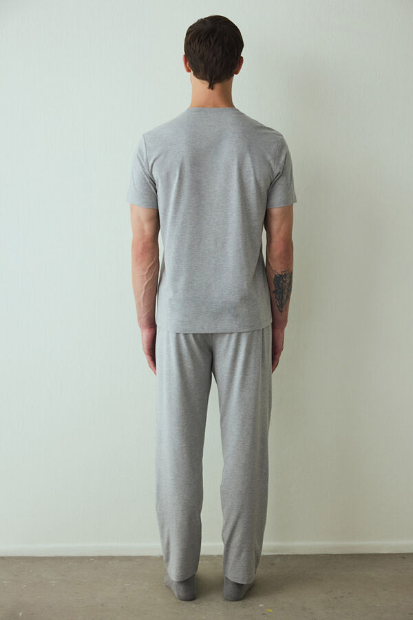 Penti Conjunto de pijama de manga corta para hombre gris