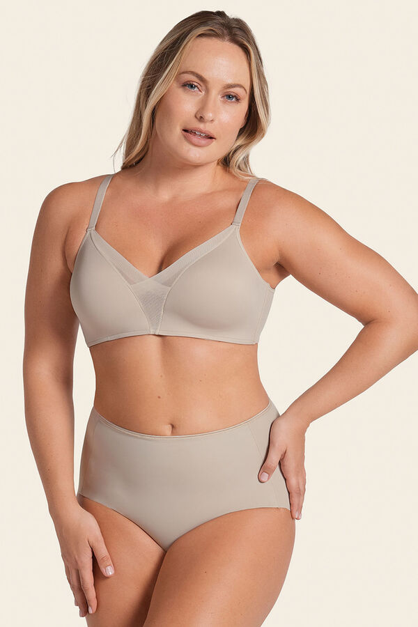 Leonisa Classic panty with invisible effect and strong compression on the abdomen brown