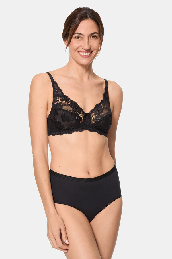 Womensecret Lace non-wired lace black