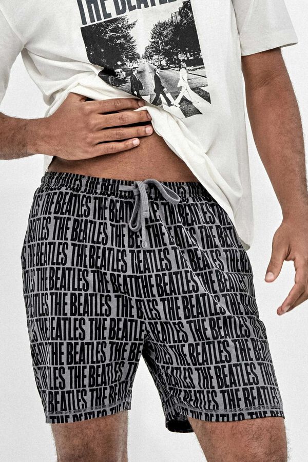 Gisela The Beatles print men's pyjamas white