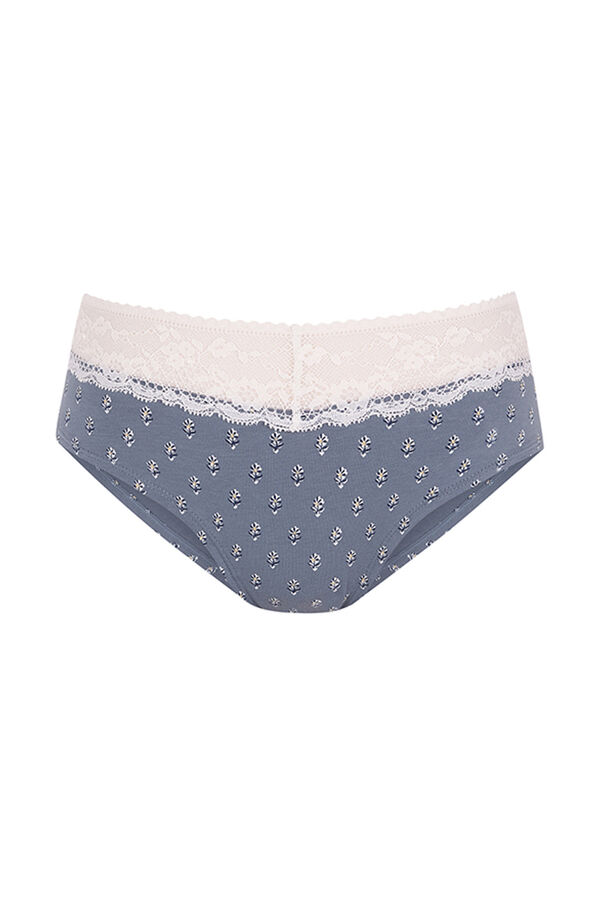 Womensecret Blue hipster print panty blue