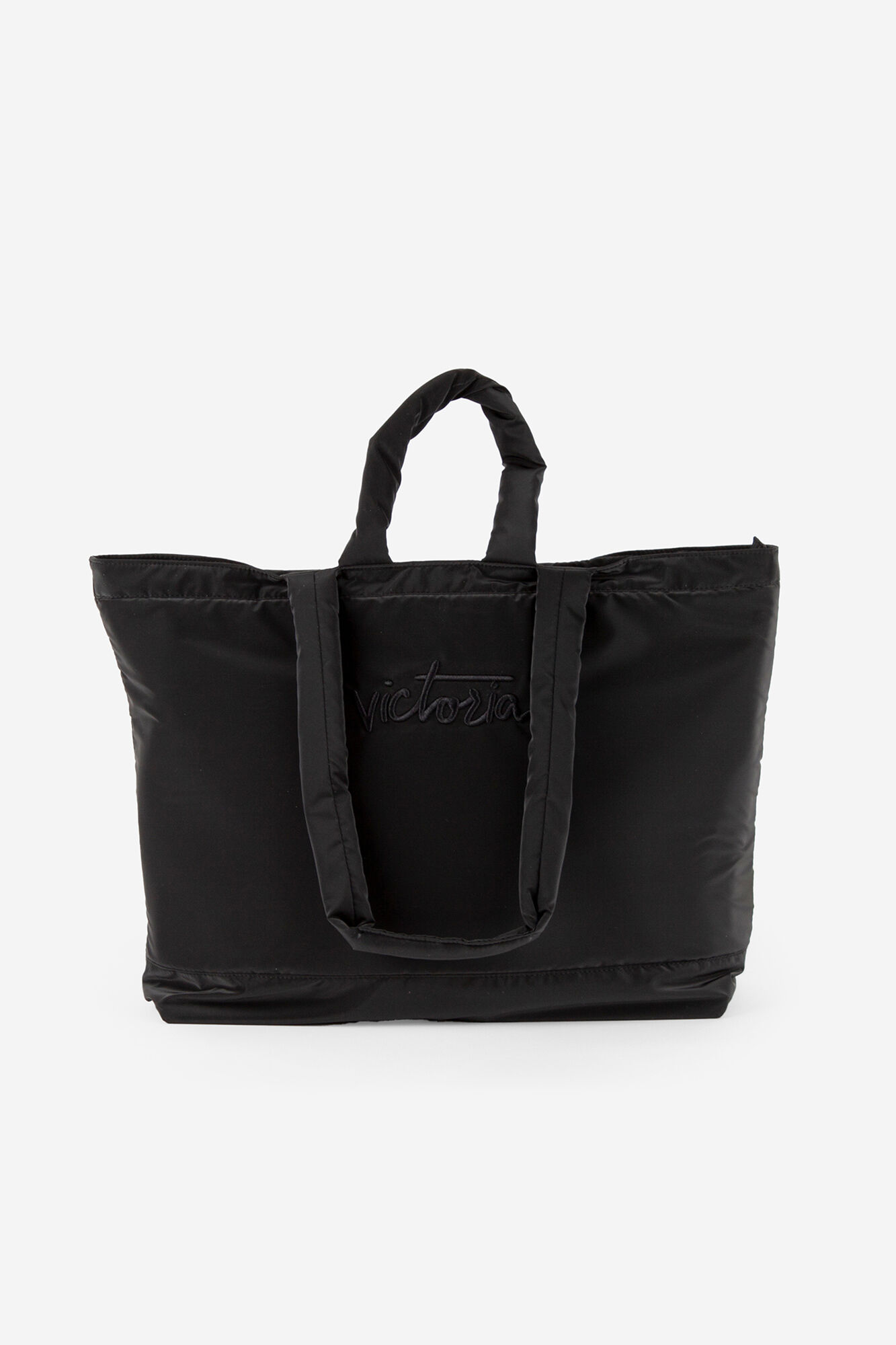 Victoria Shopper de nylon acolchado metalizado