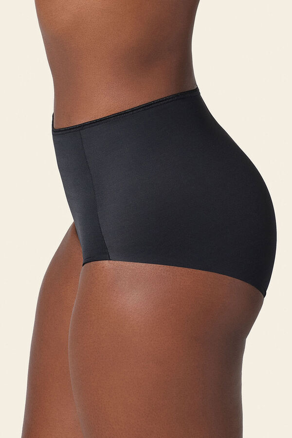 Leonisa Braga cl&aacute;sica efecto invisible de compresi&oacute;n fuerte en abdomen negro