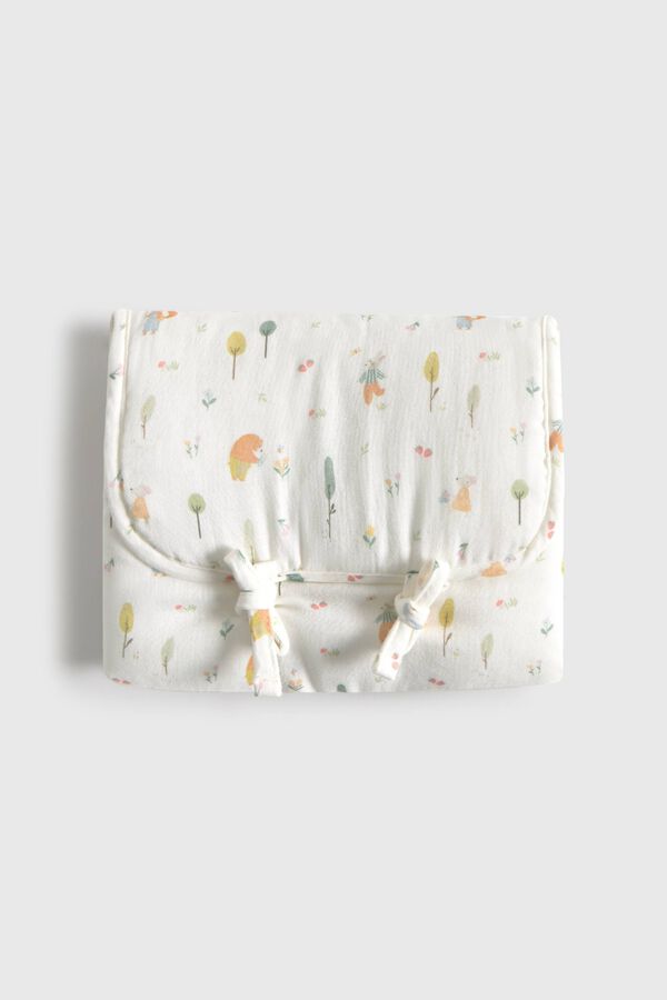 Textura Cambiador de algod&oacute;n bosque estampado
