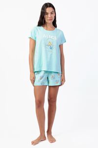 Admas Pijama curto Alice no Pa&iacute;s das Maravilhas frasco