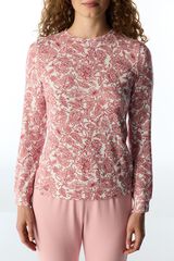 Penti Floral Long Sleeve Pyjama T-Shirt pink