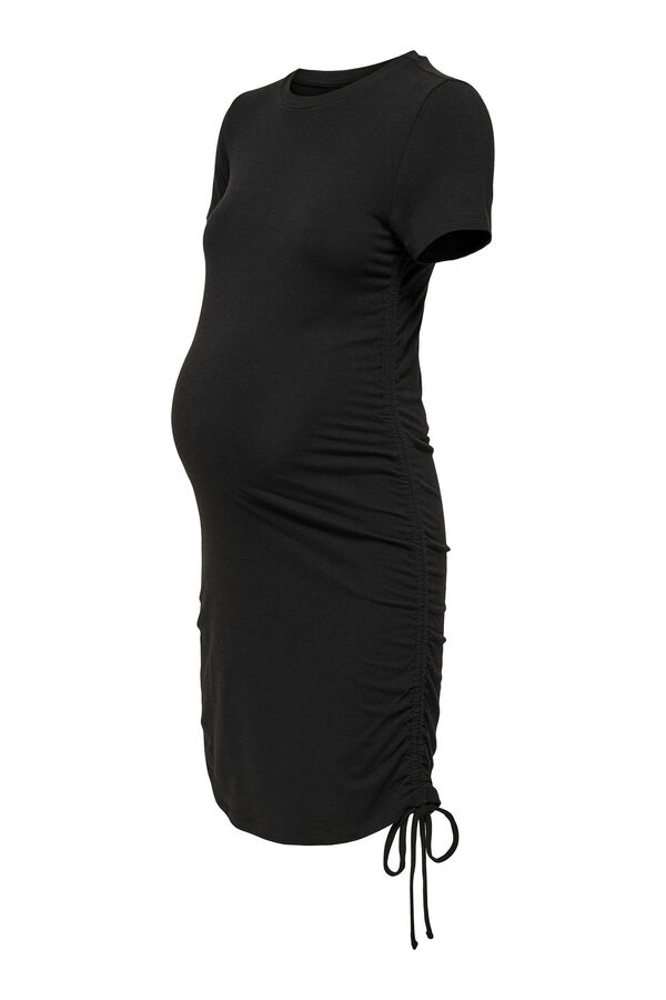 Womensecret Short ruched maternity dress black