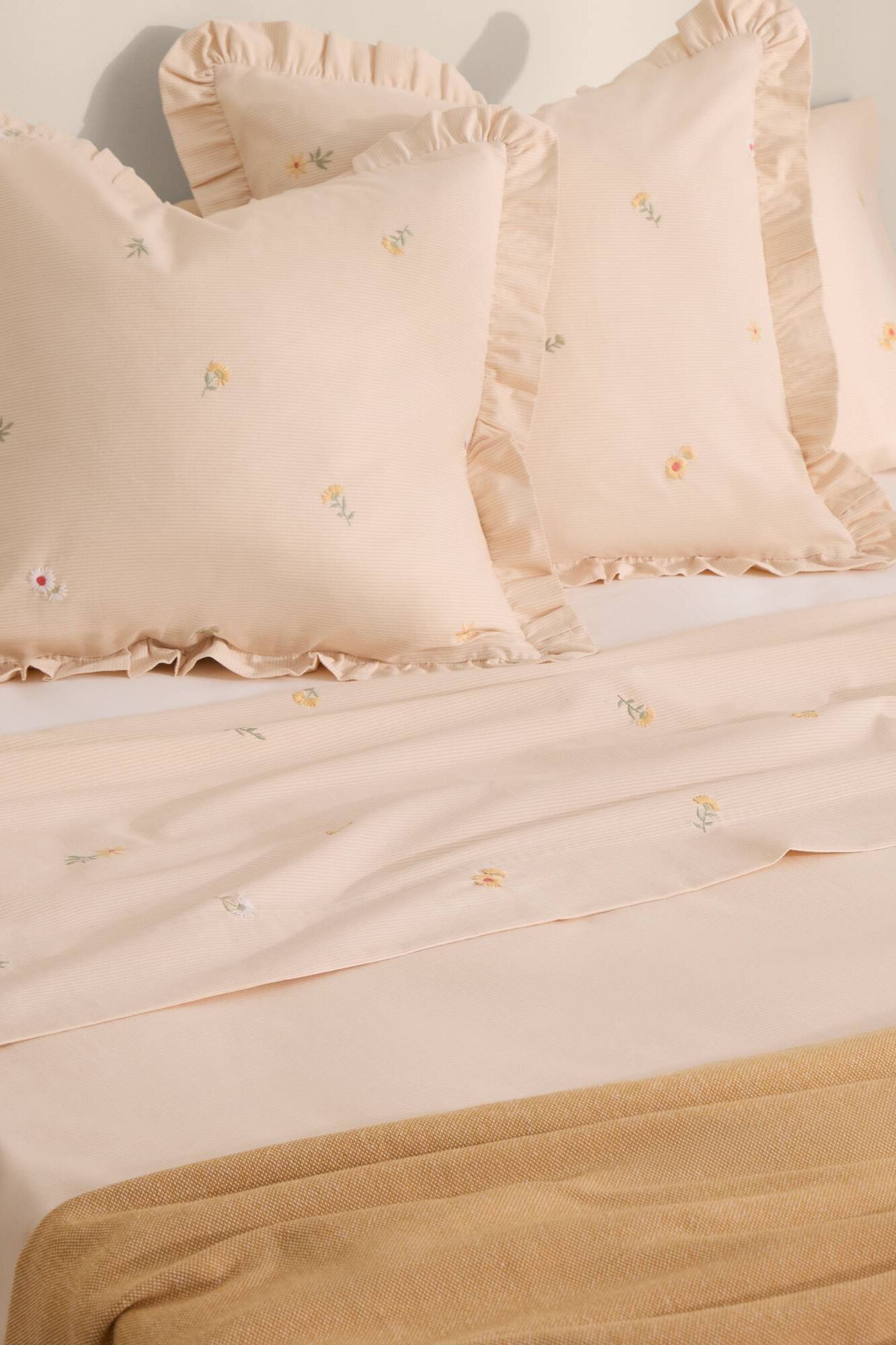 Textura Besticktes Bettlaken
