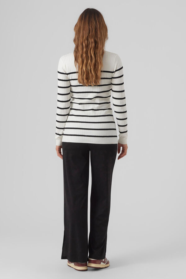 Womensecret Pullover with Ribbed cuffs and high neck Bijela