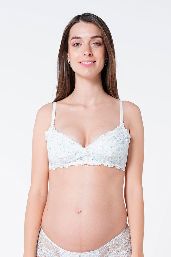 Womensecret Printed nursing bra with lace rávasalt mintás